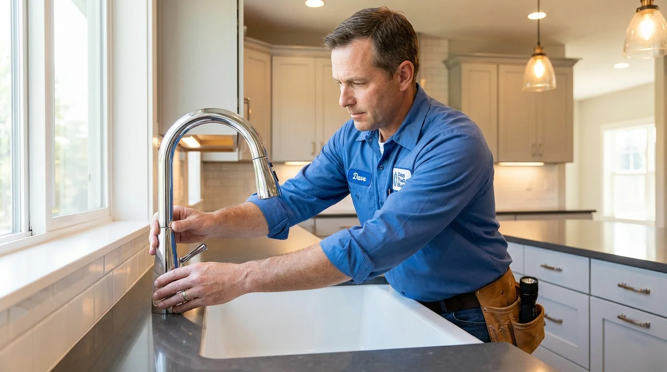 Kitchen faucet installation by Johns Plumbing LLC in Berea
